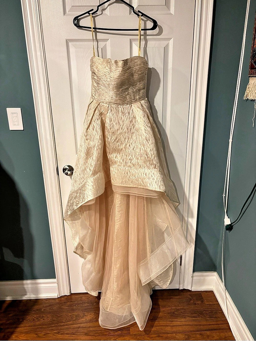 Bronx & Banco Satin Maxi Wedding Dress Size XS Like New